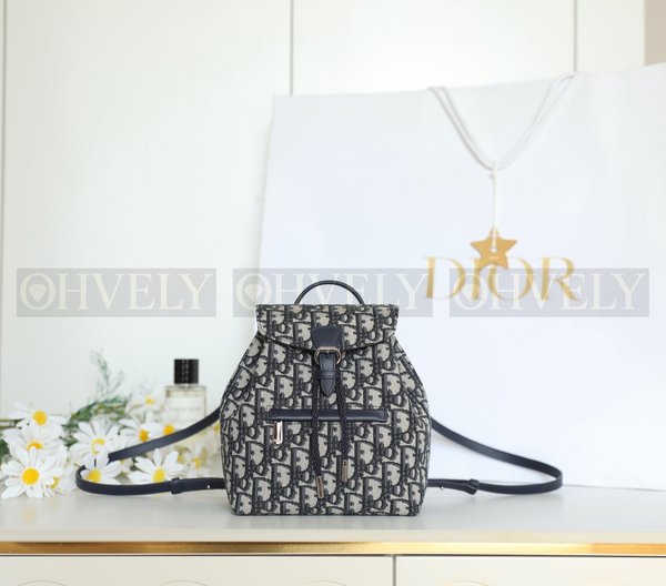 디올 오블리크 자카드 백팩