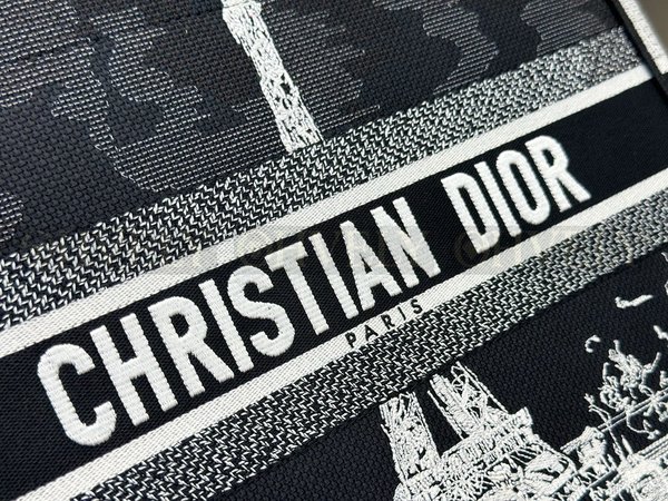 디올 파리 자수 북 토트백 미디움