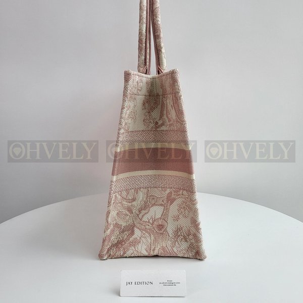 디올 트왈 드 주이 북 토트백 미디움 핑크