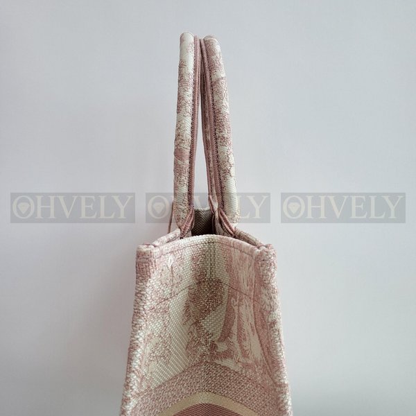 디올 트왈 드 주이 북 토트백 미디움 핑크