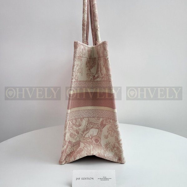 디올 트왈 드 주이 북 토트백 미디움 핑크