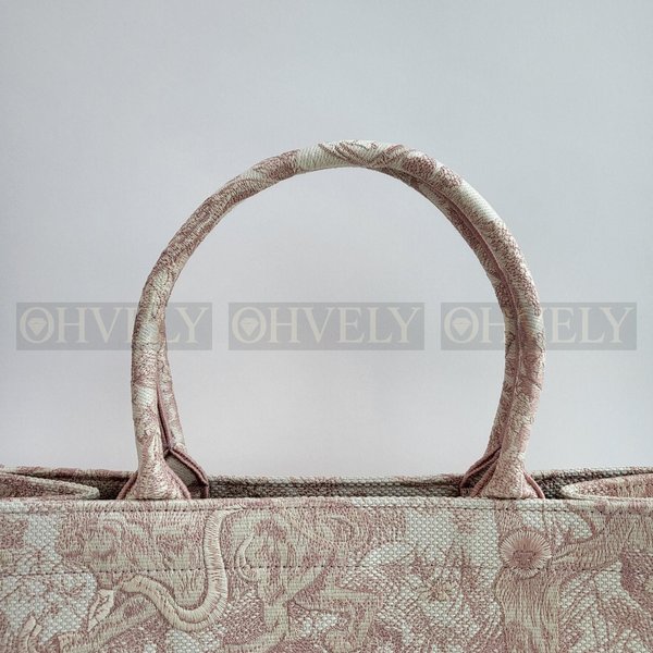 디올 트왈 드 주이 북 토트백 미디움 핑크