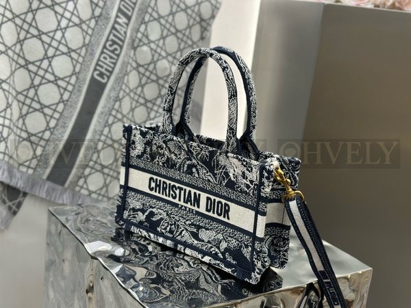 디올 트왈 드 주이 리버스 자수  북 토트백 미니
