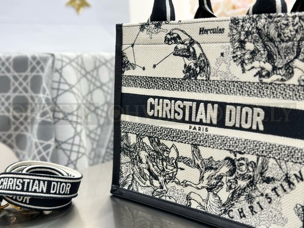 디올 조디악 자수 북 토트 스트랩백