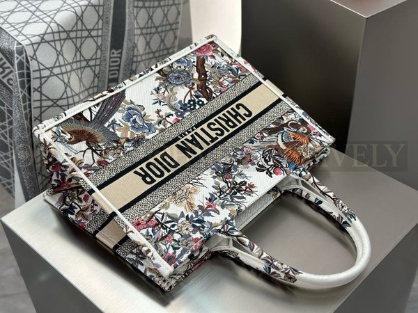 디올 자뎅 디베르 자수 북 토트백 미디움