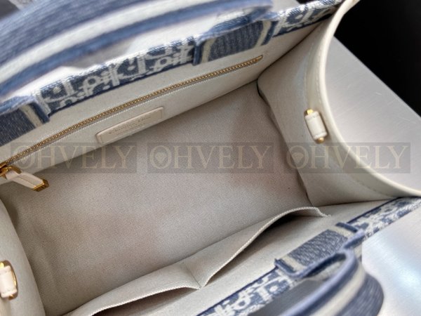 디올 오블리크 샴브레이 북 토트백 스몰