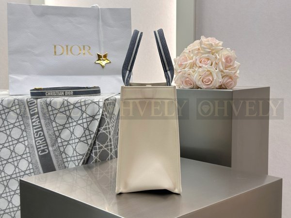 디올 오블리크 샴브레이 북 토트백 스몰