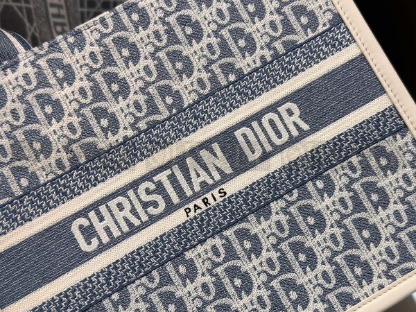 디올 오블리크 샴브레이 북 토트백 스몰