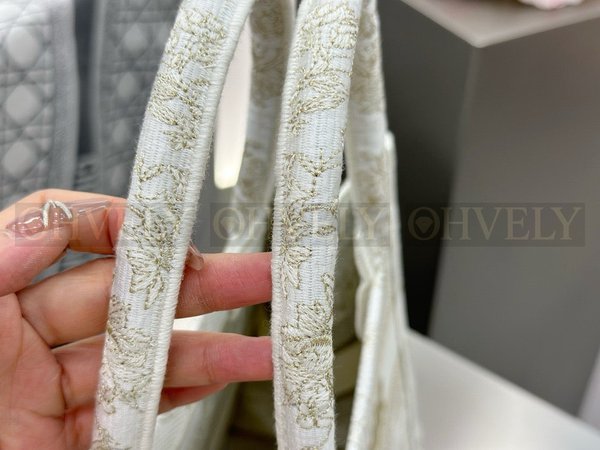 디올 버터플라이 어라운드 더 월드 골드 북토트백 미디움