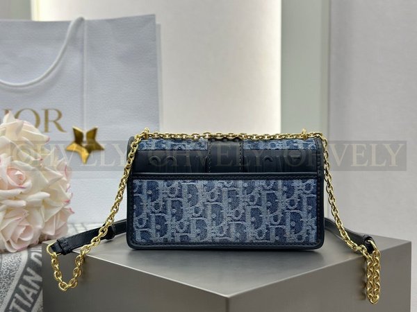 디올 데님 자카드 30몽테인 이스트웨스트 체인백