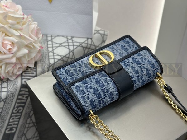 디올 데님 자카드 30몽테인 이스트웨스트 체인백