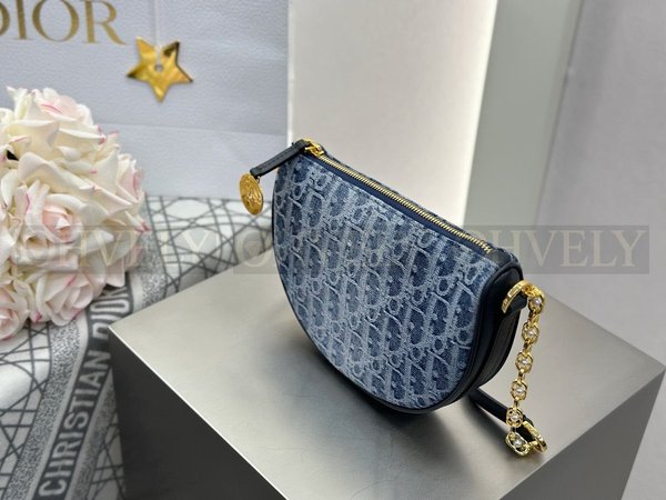 디올 데님 오블리크 칼리스토 숄더백