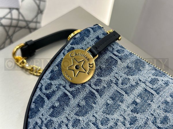 디올 데님 오블리크 칼리스토 숄더백