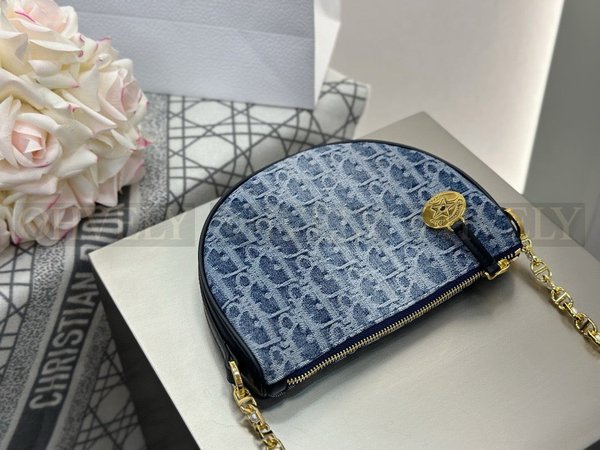 디올 데님 오블리크 칼리스토 숄더백