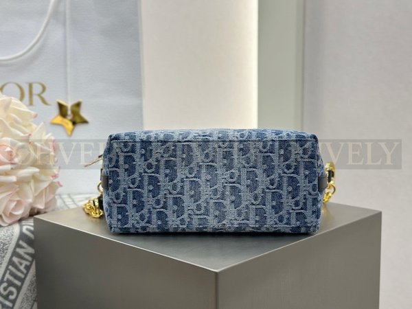 디올 데님 오블리크 스타 체인 호보백