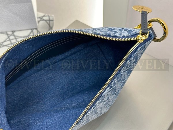 디올 데님 오블리크 스타 체인 호보백