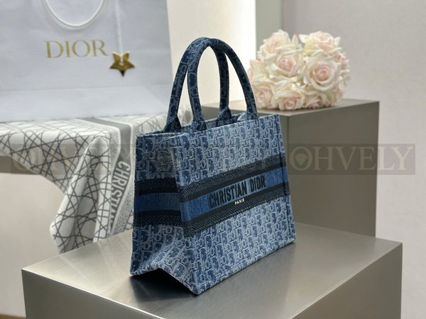 디올 데님 오블리크 북 토트백 스몰