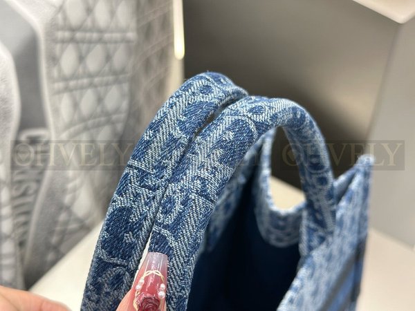 디올 데님 오블리크 북 토트백 스몰