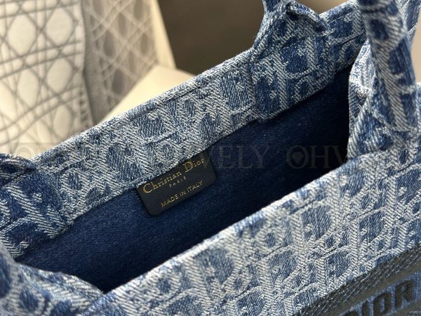 디올 데님 오블리크 북 토트백 스몰