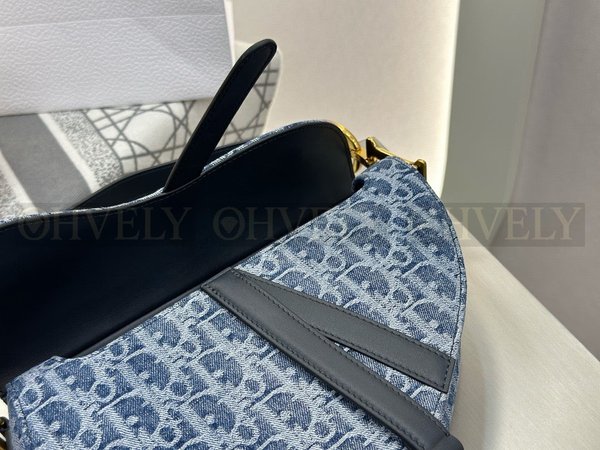 디올 데님 새들백 미디움