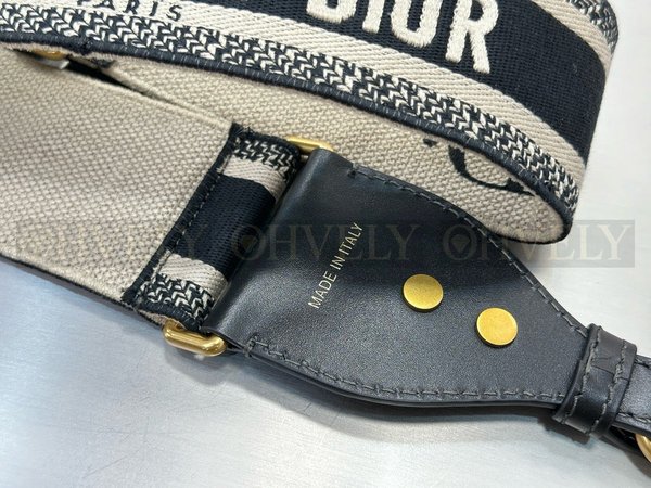 디올 오블리크 자수 스트랩