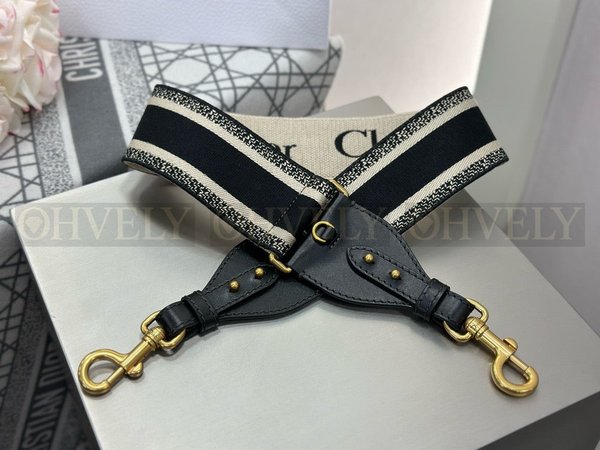 디올 오블리크 자수 스트랩
