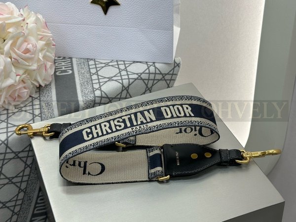디올 오블리크 자수 스트랩