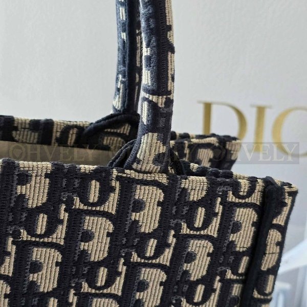 디올 오블리크 자수 북 토트백 스몰