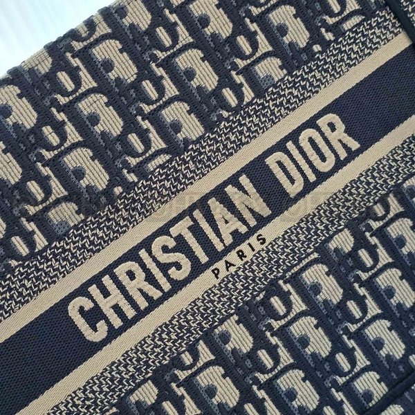 디올 오블리크 자수 북 토트백 스몰