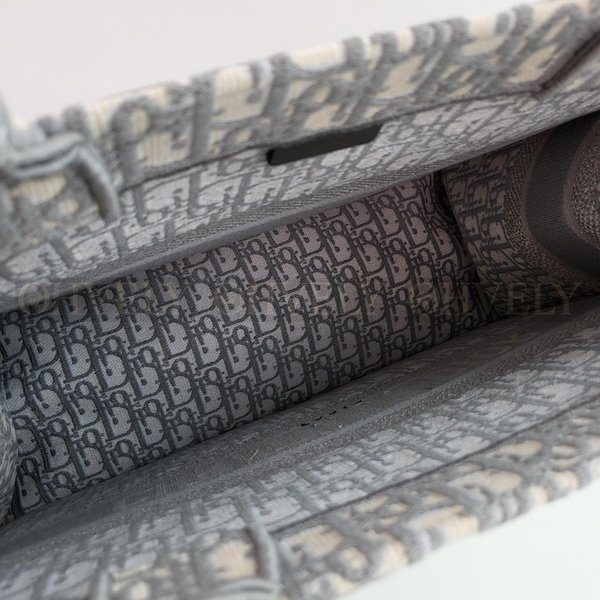 디올 오블리크 자수 북 토트백 라지