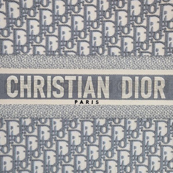 디올 오블리크 자수 북 토트백 라지