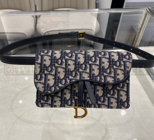 디올 오블리크 새들 벨트백