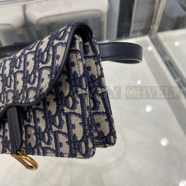 디올 오블리크 새들 벨트백