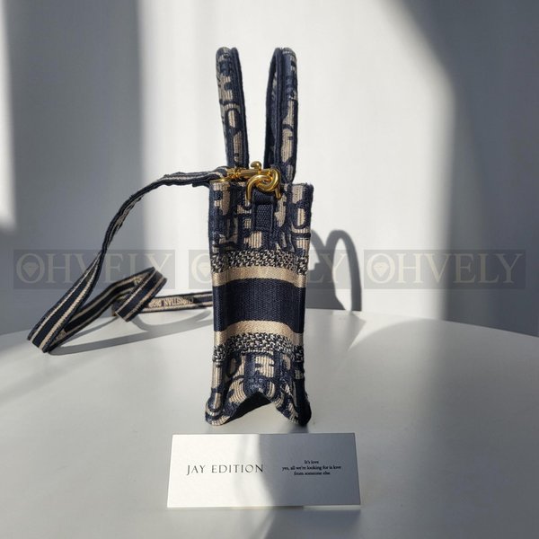 디올 오블리크 북 토트 미니 스트랩백