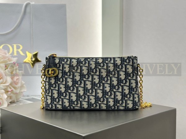 디올 오블리크 30몽테인 자카드 미니백