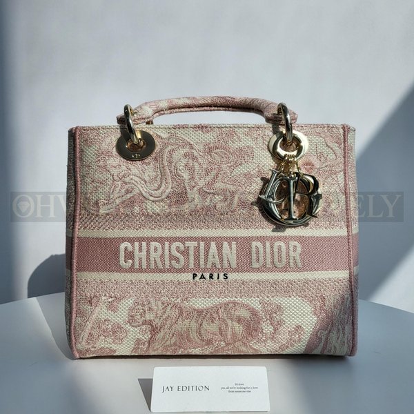 디올 레이디백 미디움 트왈 드 주이