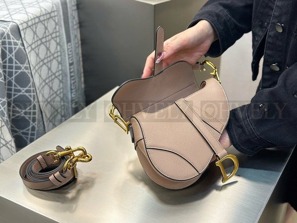 디올 새들 스트랩백 그레인 미니