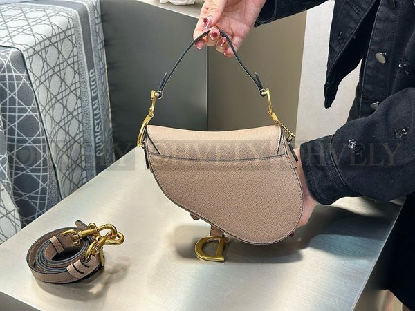 디올 새들 스트랩백 그레인 미니