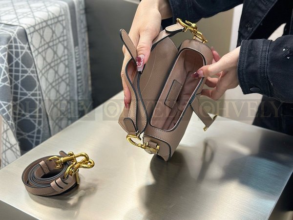 디올 새들 스트랩백 그레인 미니