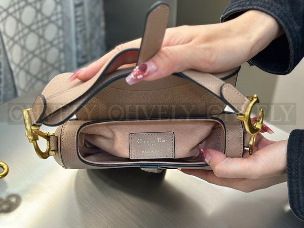 디올 새들 스트랩백 그레인 미니