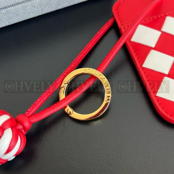 보테가 베네타 인트레치아토 가죽 카드 홀더 백 참