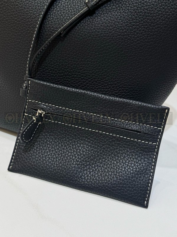 더로우 파크 토트 스티치 가죽 백 미디움