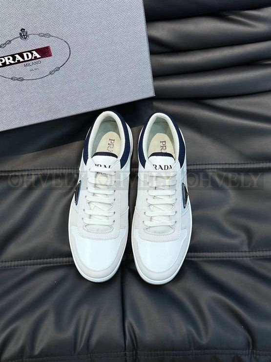 프라다 다운타운 리나일론 스니커즈 화이트 블루
