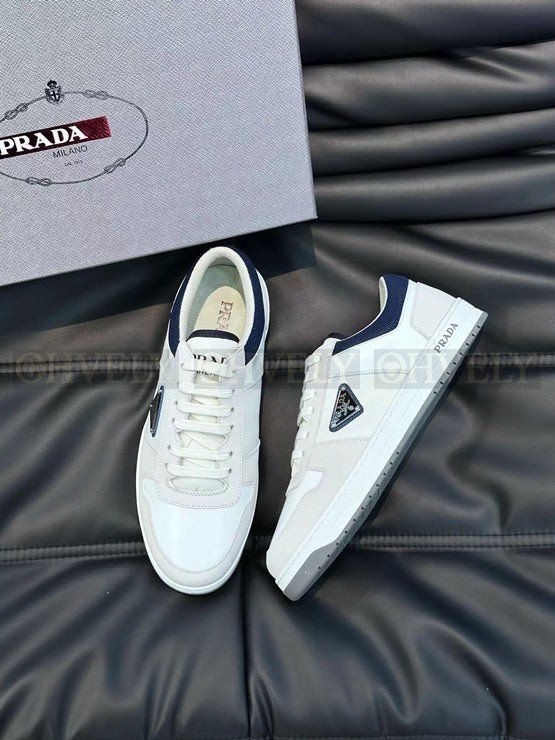 프라다 다운타운 리나일론 스니커즈 화이트 블루