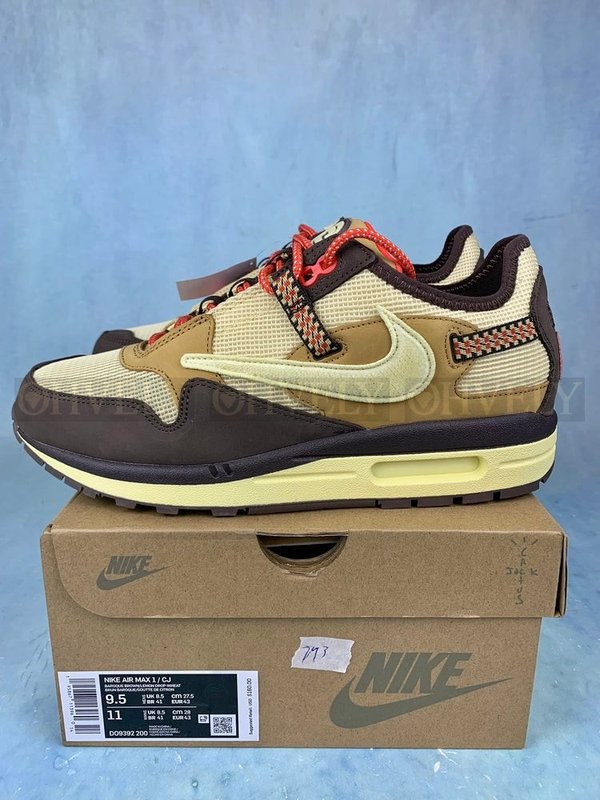 나이키 x 트래비스 스캇 에어맥스 1 캑터스 브라운