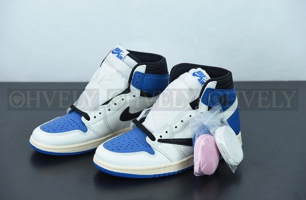 나이키 조던 1 x 트래비스 스캇 x 프라그먼트 레트로 하이 OG SP 밀리터리 블루