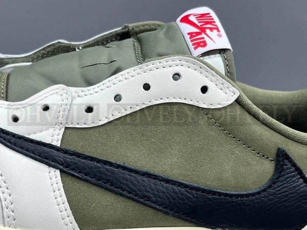 나이키 조던 1 x 트래비스 스캇 레트로 로우 OG SP 리버스 올리브