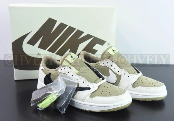 나이키 조던1 x 트래비스 스캇 레트로 로우 골프 NRG 뉴트럴 올리브