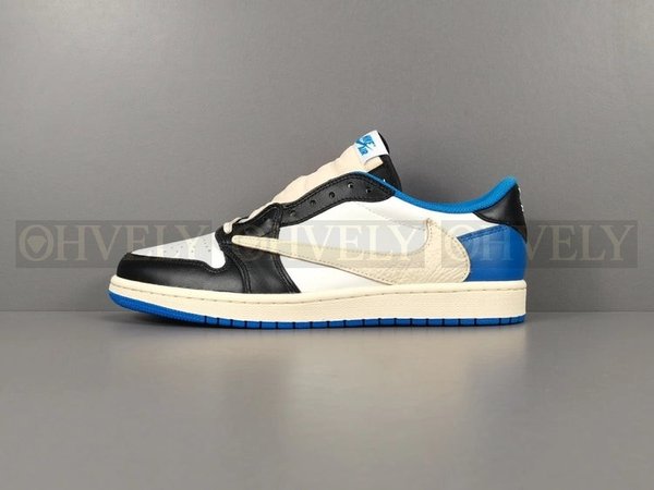 나이키 조던 1 x 트래비스 스캇 x 프라그먼트 레트로 로우 OG SP 밀리터리 블루