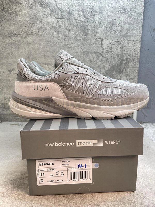 뉴발란스 x 더블탭스 990v6 메이드 인 USA 문 미스트 미라지 그레이